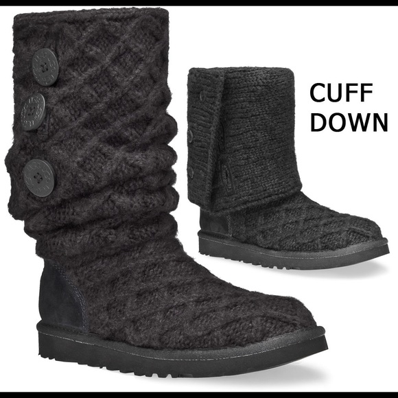 Ugg Australia Black Lattice Cardy Boots 